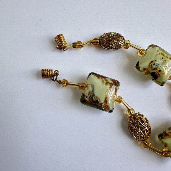 Murano Style Art Glass Bracelet 7.5" - Picture 6 of 7